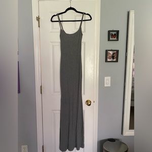 Skims Long Slip Dress Heather Gray